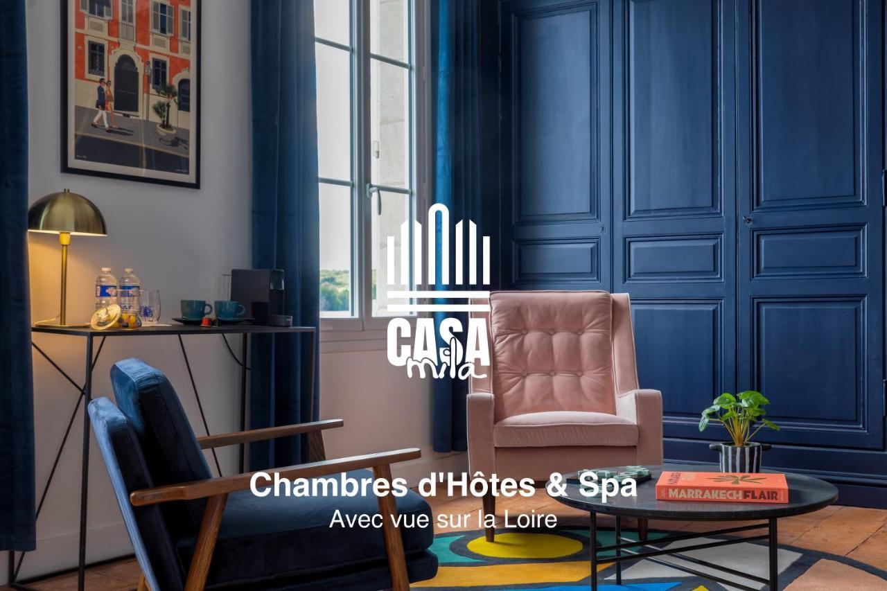 Saint-Mathurin  Casa Mila & Spa - Maison D'Hotes Raffinee Vue Loire, Spa & Piscine מראה חיצוני תמונה